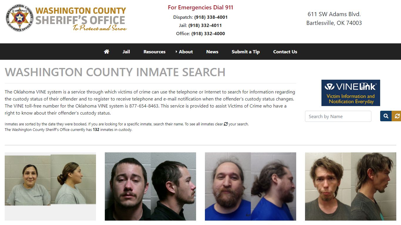 Inmate Search - Washington County Sheriff's Office
