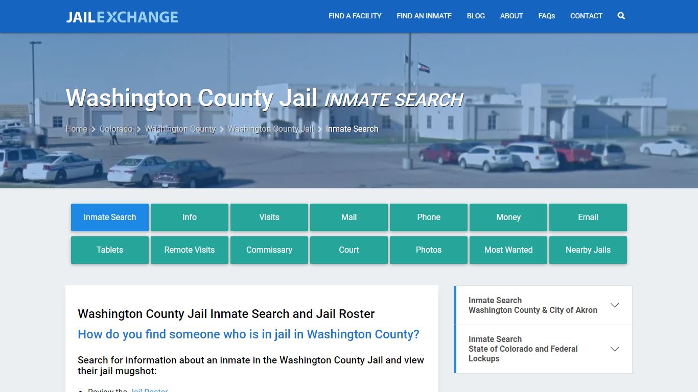 Inmate Search: Roster & Mugshots - Washington County Jail, CO
